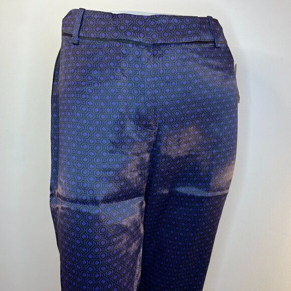 MASSIMO DUTTI Women's Purple Print Viscose Pant - Size 6 - NWT - Picture 2 of 5
